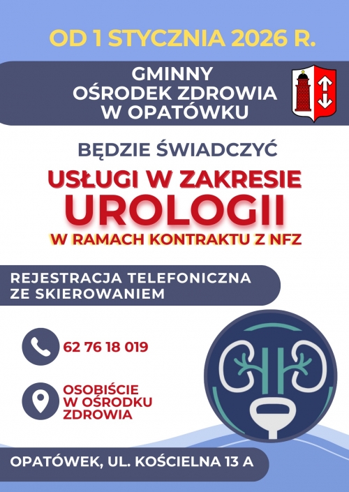 obrazek owep�wiadczenia urologiczne w Opatówku od 1 stycznia 2026 r. wiecej