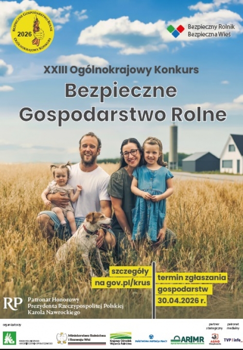 obrazek e{{iym Ogólnokrajowego Konkursu Bezpieczne Gospodarstwo Rolne wiecej