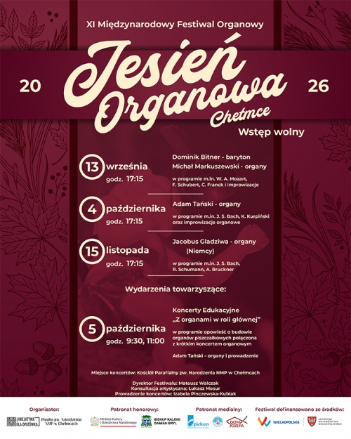 Zdjęcie do aktualności:  XI edycja Międzynarodowego Festiwalu Organowego 